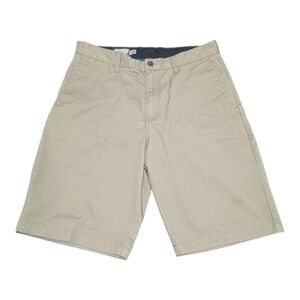 VOLCOM (32) Men's Tan Flat Front Chino Skateboarding Shorts